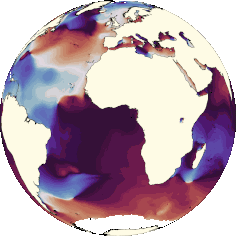 Aurora ocean wave direction forecast animation